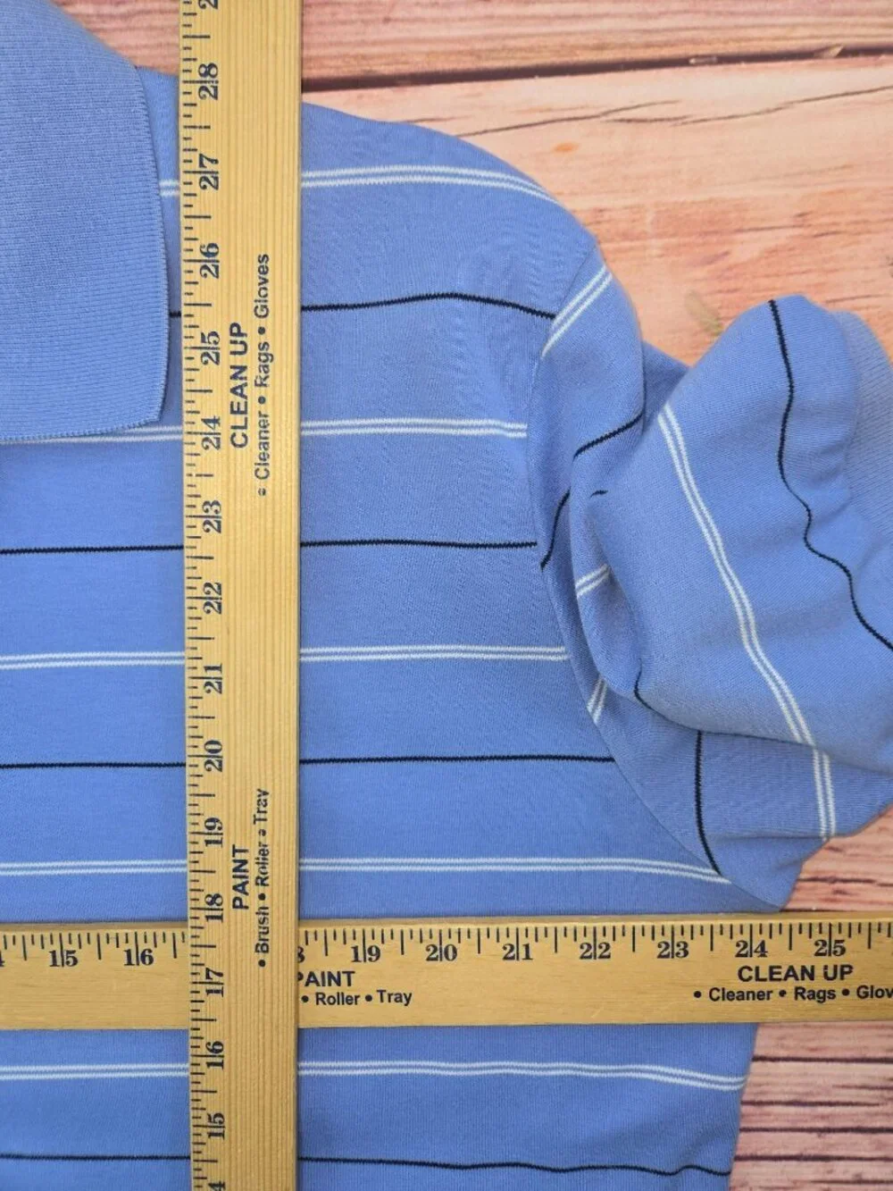 Polo Ralph Lauren Mens Blue Striped Polo Size Large